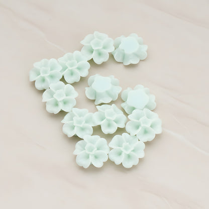 Chrysanthemum Flower Flat Back Cabochon, 6 Pc (CB.138)