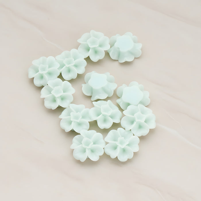 Chrysanthemum Flower Flat Back Cabochon, 6 Pc (CB.138)