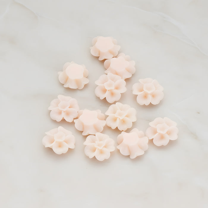 Chrysanthemum Flower Flat Back Cabochon, 6 Pc (CB.138)