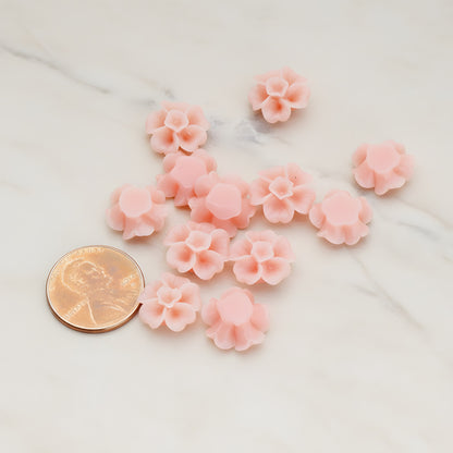 Chrysanthemum Flower Flat Back Cabochon, 6 Pc (CB.138)