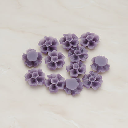 Chrysanthemum Flower Flat Back Cabochon, 6 Pc (CB.138)