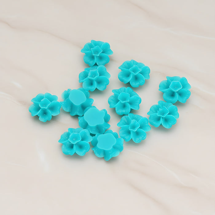 Chrysanthemum Flower Flat Back Cabochon, 6 Pc (CB.138)