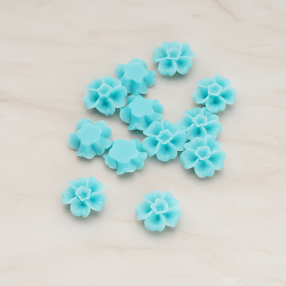 Chrysanthemum Flower Flat Back Cabochon, 6 Pc (CB.138)
