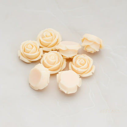 Dolly Rose Flower Flat Back Cabochon, 4 Pc (CB.147)