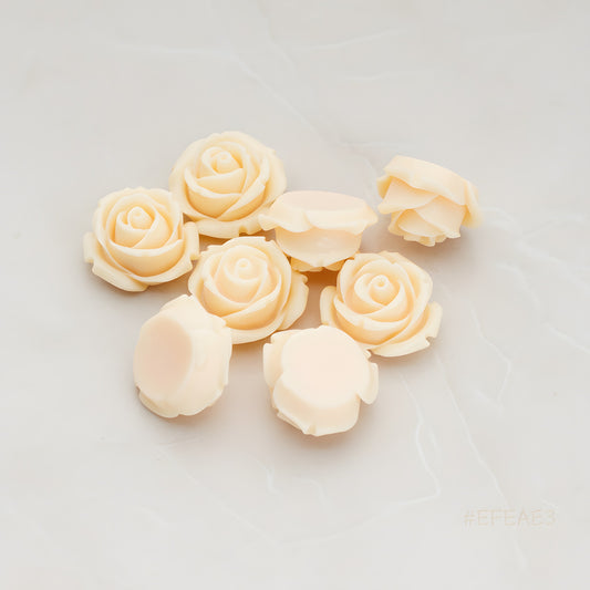 Dolly Rose Flower Flat Back Cabochon, 4 Pc (CB.147)