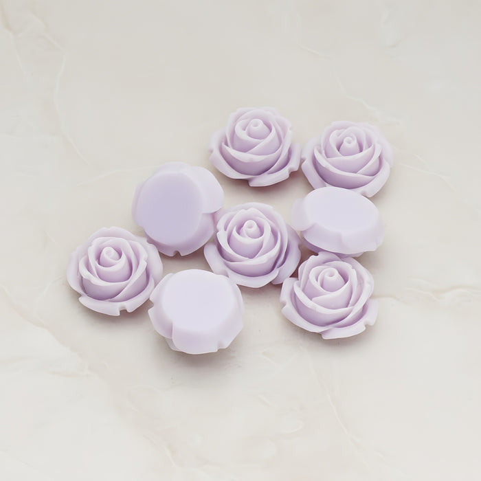 Dolly Rose Flower Flat Back Cabochon, 4 Pc (CB.147)