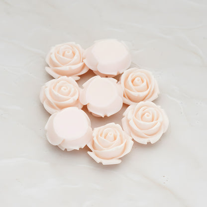 Dolly Rose Flower Flat Back Cabochon, 4 Pc (CB.147)