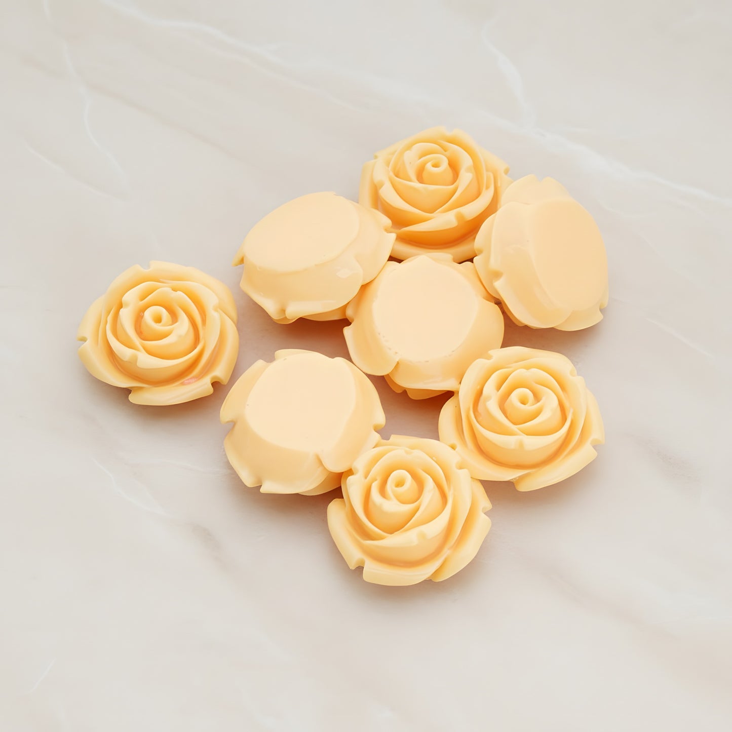 Dolly Rose Flower Flat Back Cabochon, 4 Pc (CB.147)