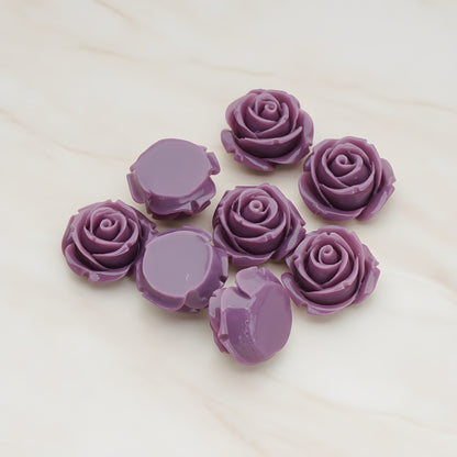 Dolly Rose Flower Flat Back Cabochon, 4 Pc (CB.147)