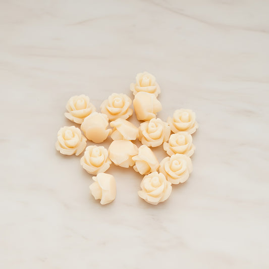 Carved Rose Flower Flat Back Cabochon, 8 Pc (CB.149)