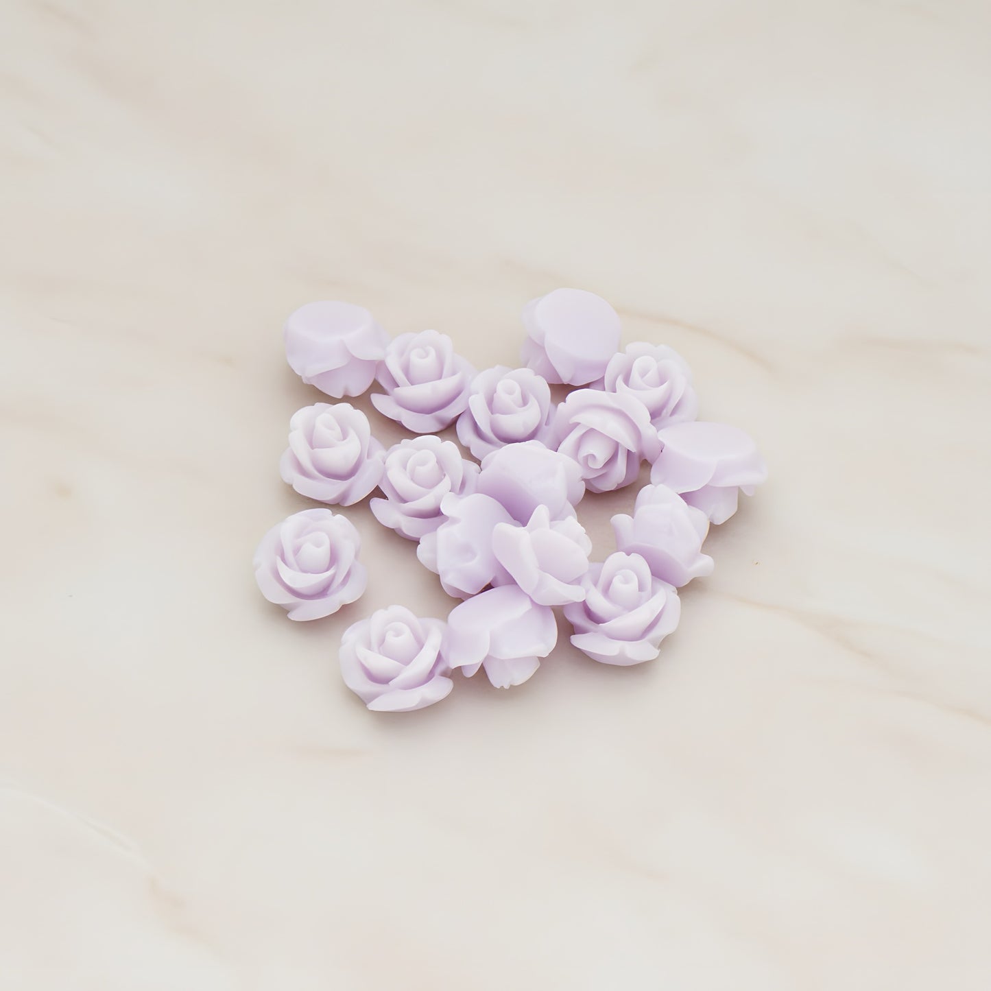 Carved Rose Flower Flat Back Cabochon, 8 Pc (CB.149)