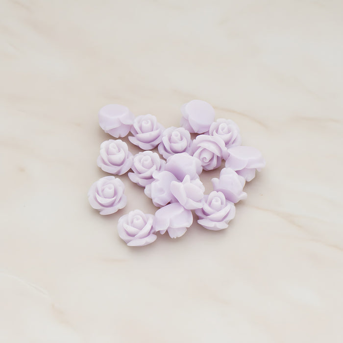 Carved Rose Flower Flat Back Cabochon, 8 Pc (CB.149)