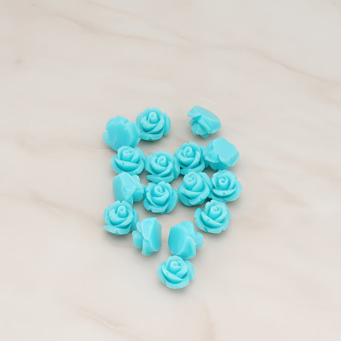 Carved Rose Flower Flat Back Cabochon, 8 Pc (CB.149)