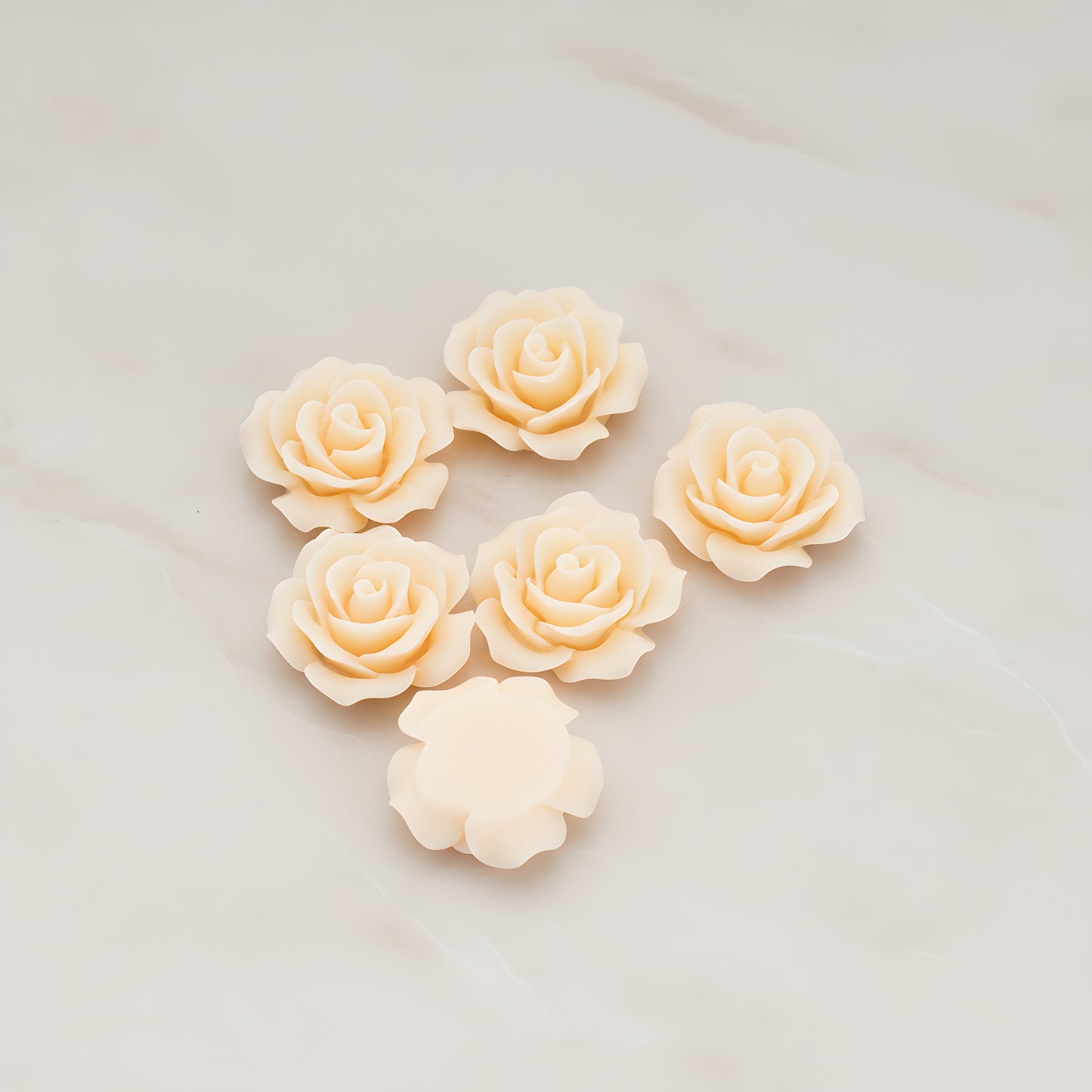 Angelique Rose Flower Flat Back Cabochon, 4 Pc (CB.157-01)