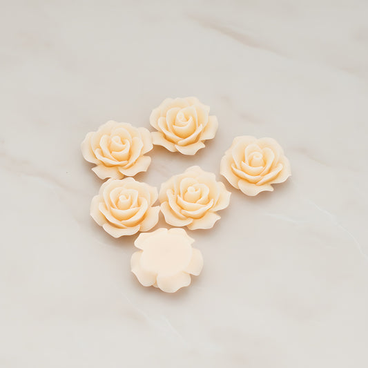 Angelique Rose Flower Flat Back Cabochon, 4 Pc (CB.157-01)