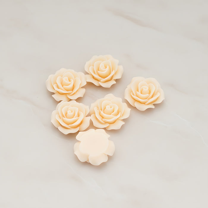 Angelique Rose Flower Flat Back Cabochon, 4 Pc (CB.157-01)