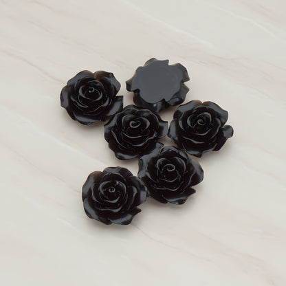 Angelique Rose Flower Flat Back Cabochon, 4 Pc (CB.157-01)