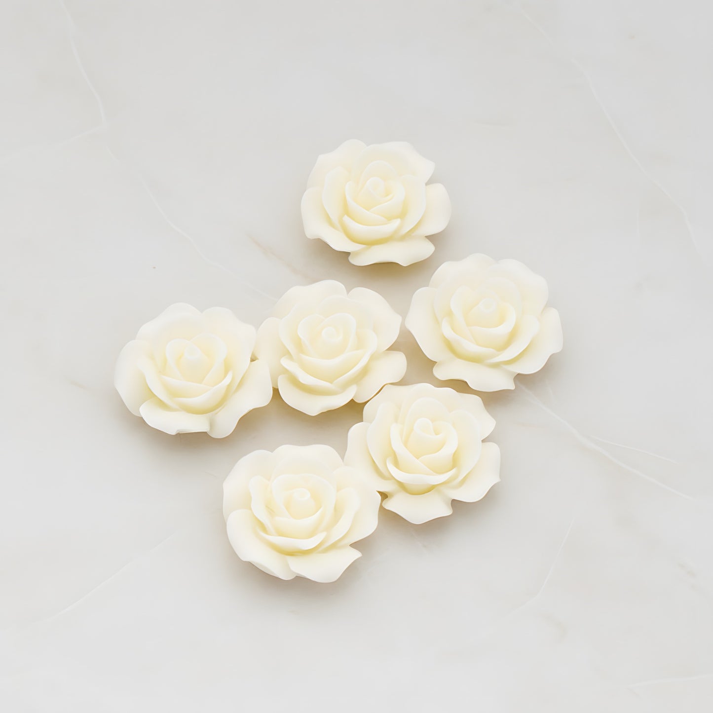 Angelique Rose Flower Flat Back Cabochon, 4 Pc (CB.157-01)
