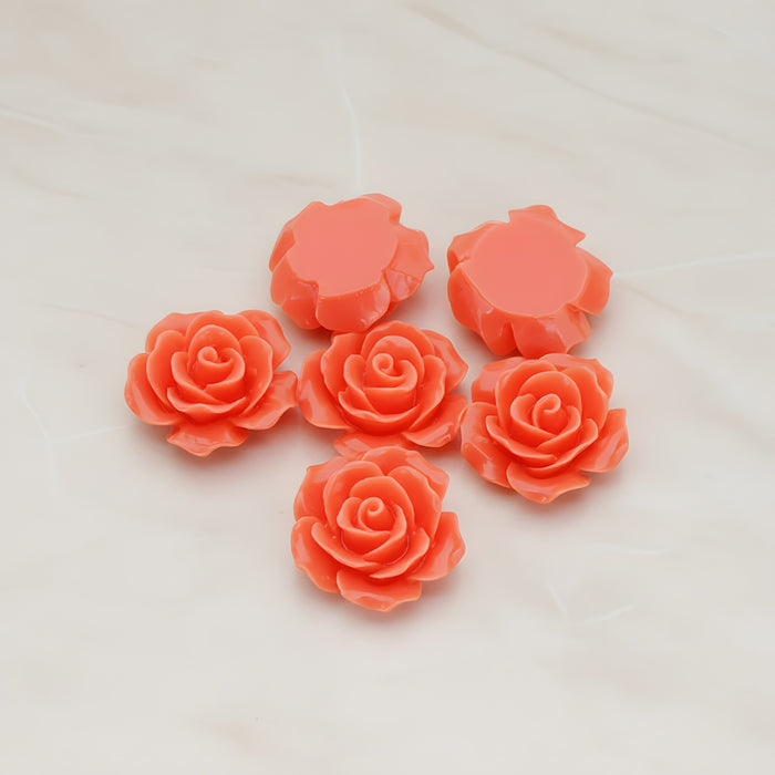 Angelique Rose Flower Flat Back Cabochon, 4 Pc (CB.157-01)