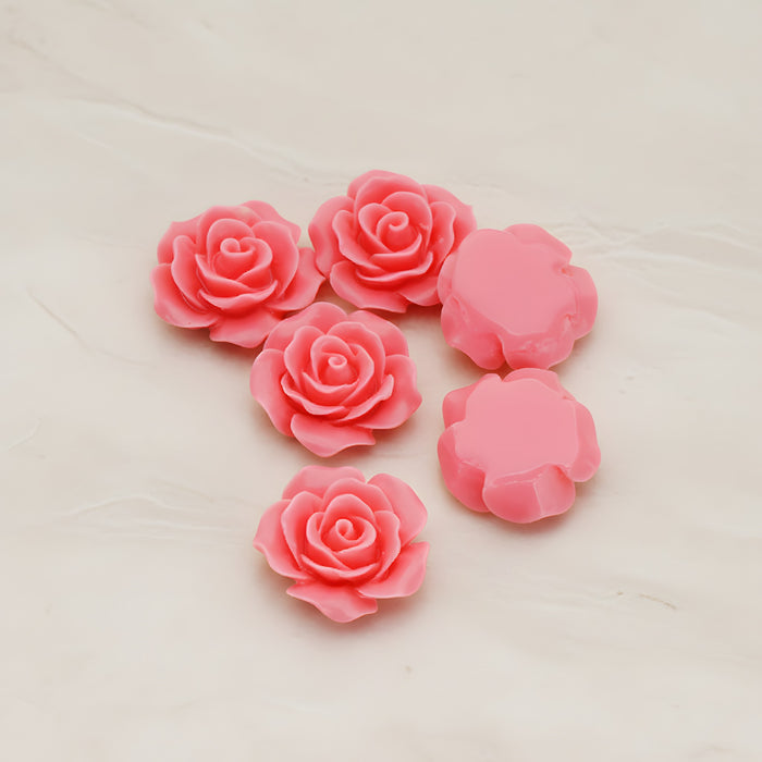 Angelique Rose Flower Flat Back Cabochon, 4 Pc (CB.157-01)