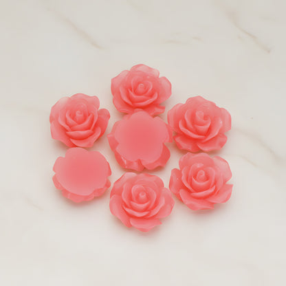 Angelique Rose Flower Flat Back Cabochon, 4 Pc (CB.157-01)