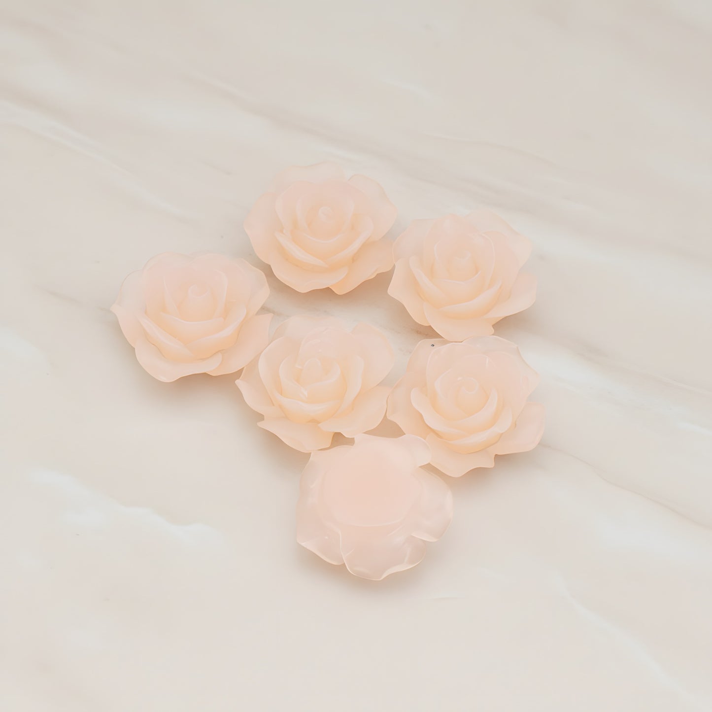 Angelique Rose Flower Flat Back Cabochon, 4 Pc (CB.157-01)