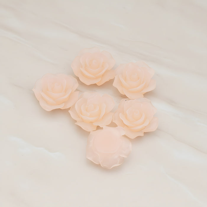 Angelique Rose Flower Flat Back Cabochon, 4 Pc (CB.157-01)