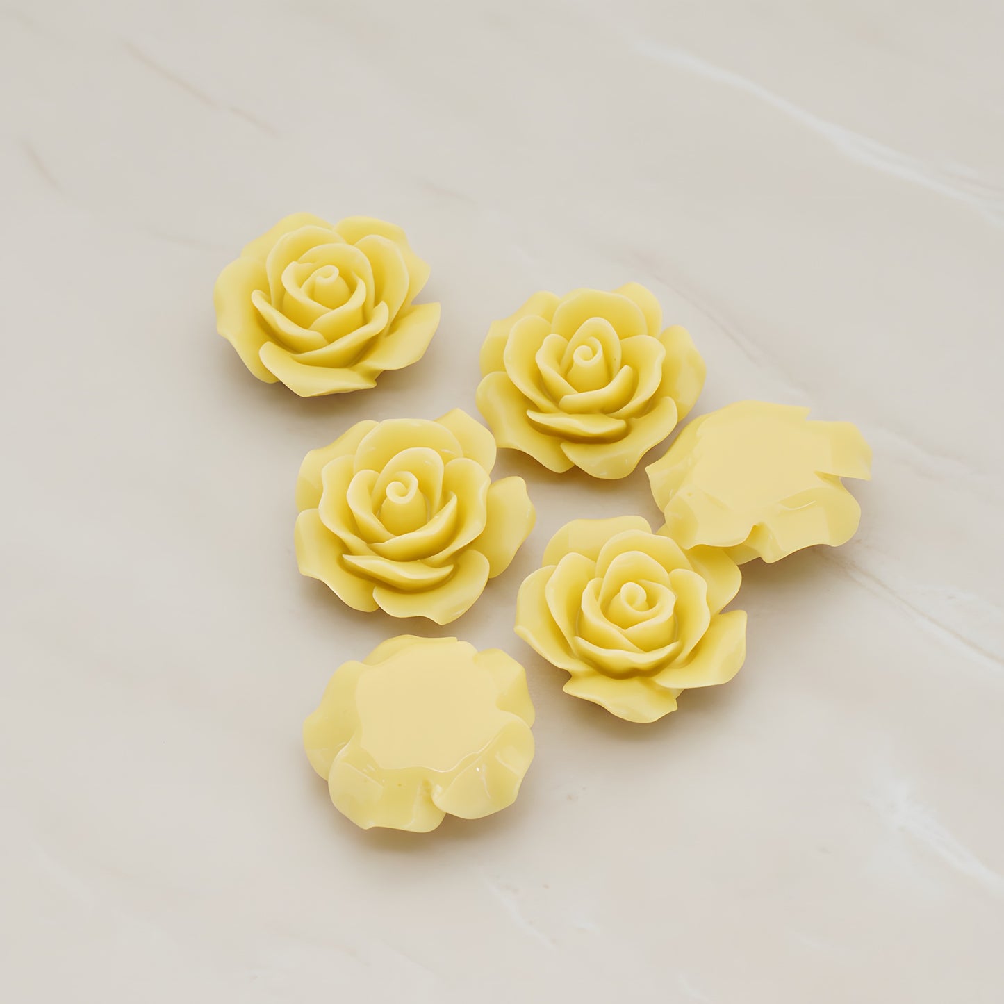Angelique Rose Flower Flat Back Cabochon, 4 Pc (CB.157-01)