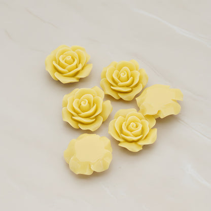 Angelique Rose Flower Flat Back Cabochon, 4 Pc (CB.157-01)