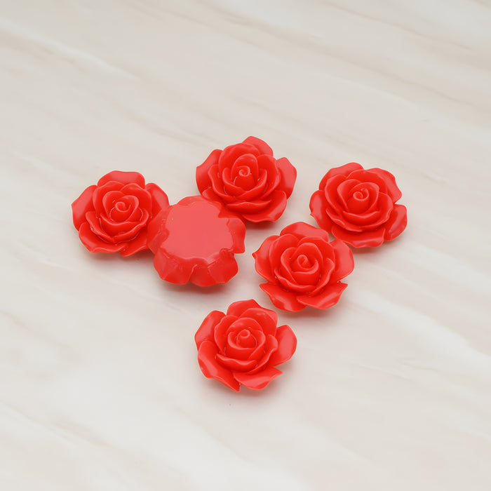 Angelique Rose Flower Flat Back Cabochon, 4 Pc (CB.157-01)