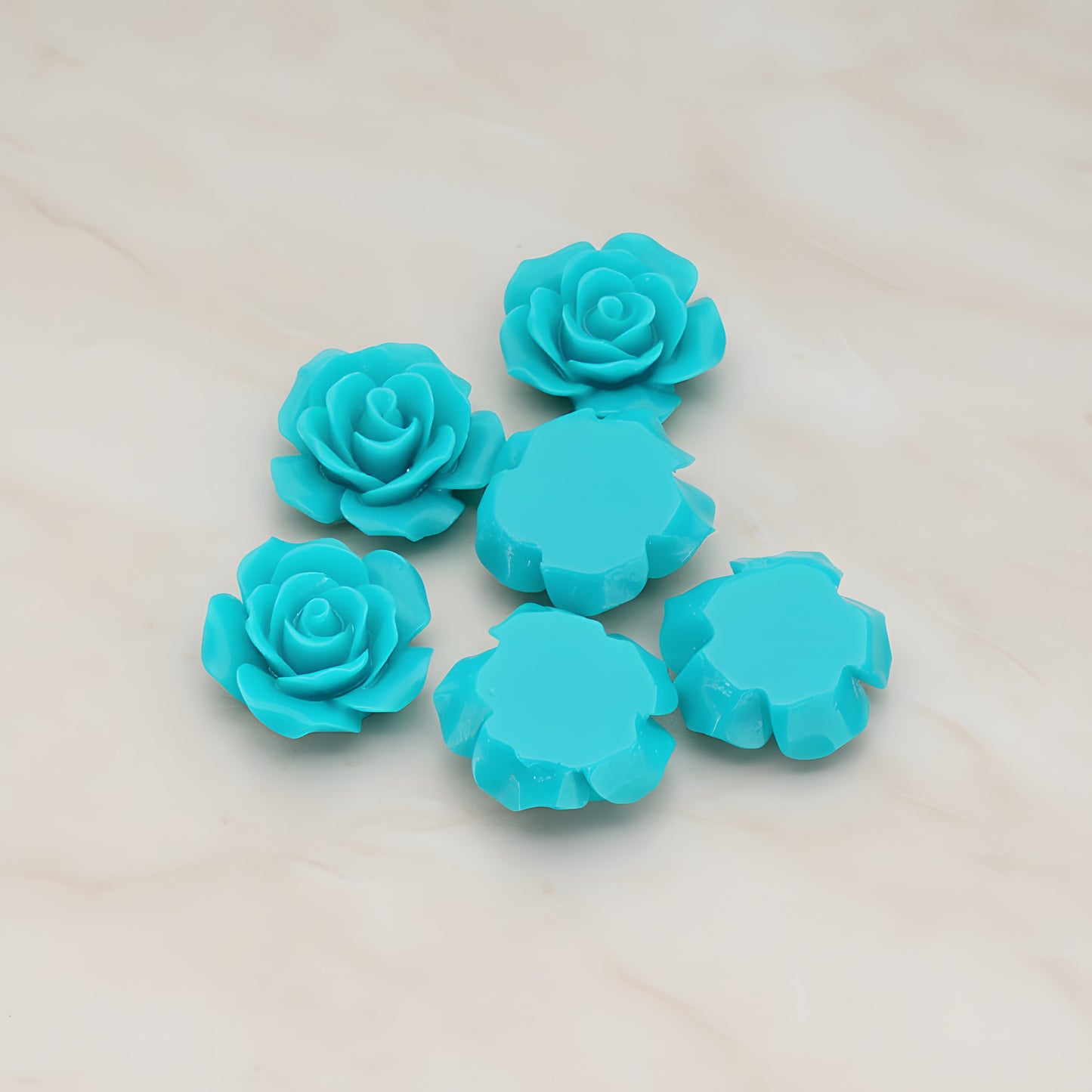 Angelique Rose Flower Flat Back Cabochon, 4 Pc (CB.157-01)