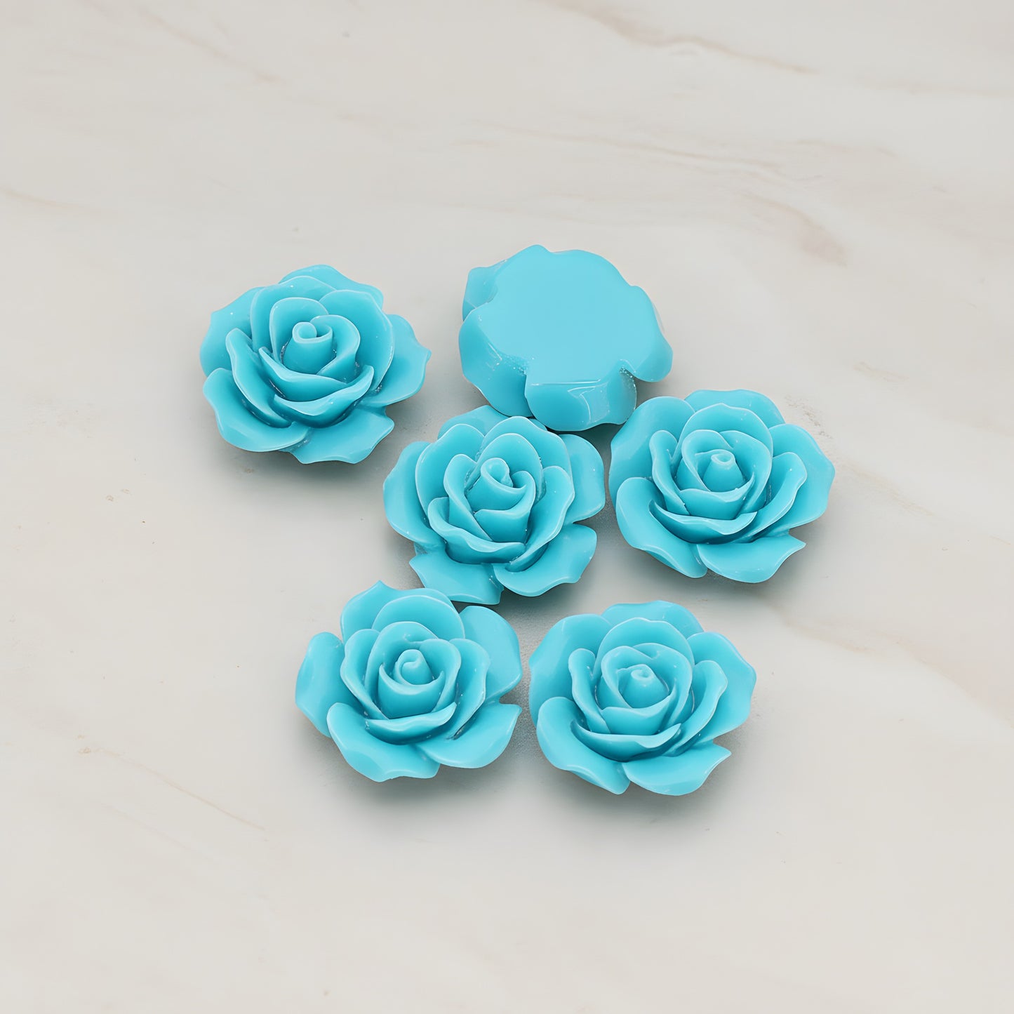 Angelique Rose Flower Flat Back Cabochon, 4 Pc (CB.157-01)