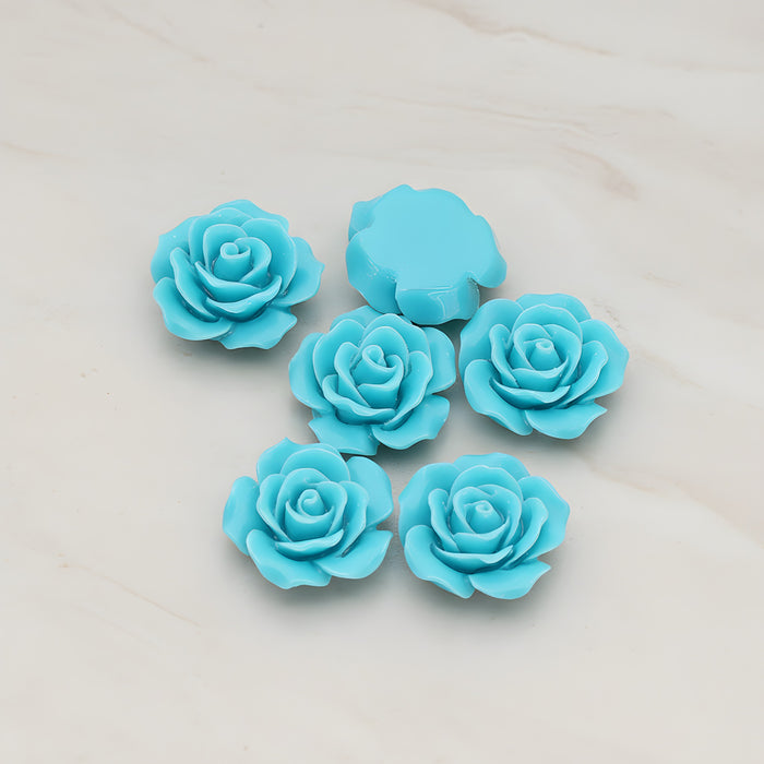 Angelique Rose Flower Flat Back Cabochon, 4 Pc (CB.157-01)