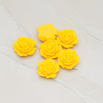 Angelique Rose Flower Flat Back Cabochon, 4 Pc (CB.157-01)