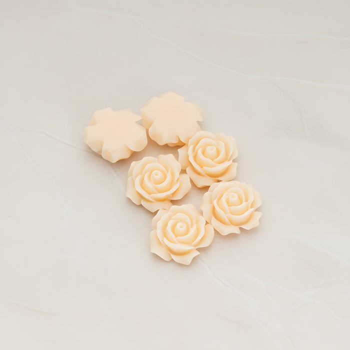 Angelique Rose Flower Flat Back Cabochon, 4 Pc (CB.157-02)