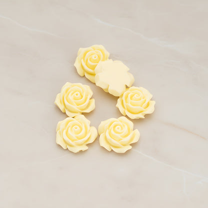 Angelique Rose Flower Flat Back Cabochon, 4 Pc (CB.157-02)