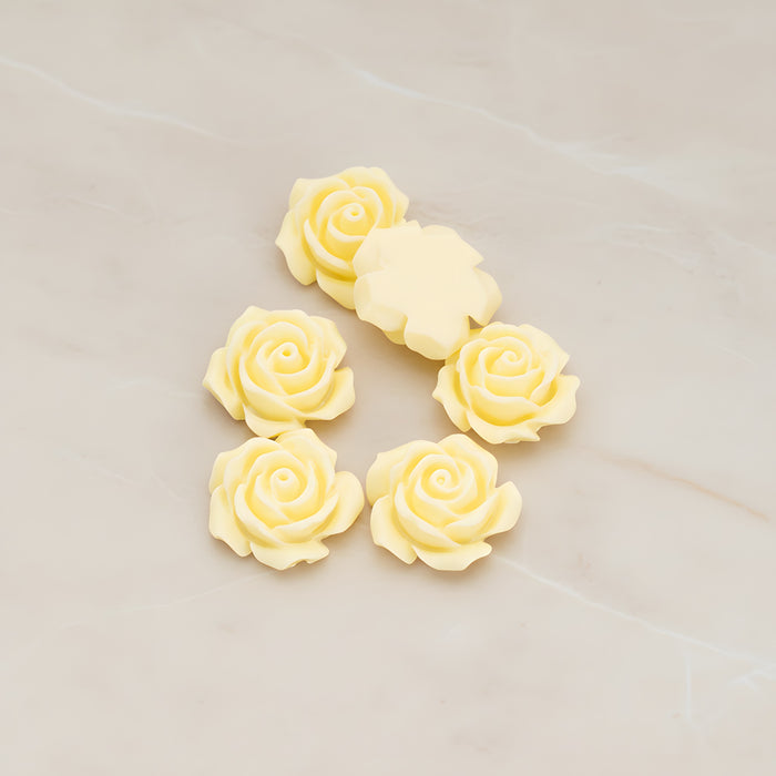 Angelique Rose Flower Flat Back Cabochon, 4 Pc (CB.157-02)