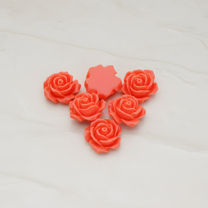 Angelique Rose Flower Flat Back Cabochon, 4 Pc (CB.157-02)