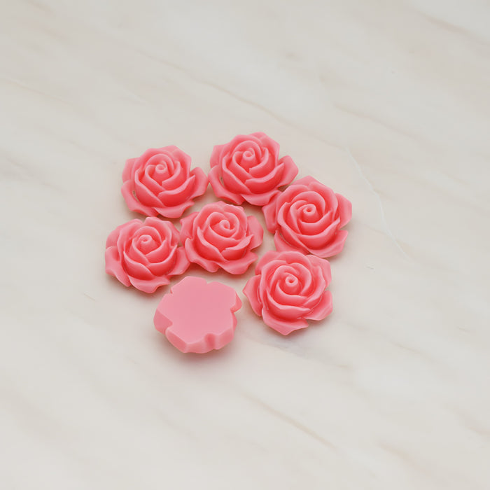 Angelique Rose Flower Flat Back Cabochon, 4 Pc (CB.157-02)