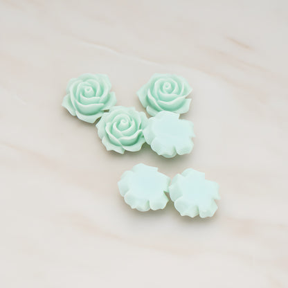 Angelique Rose Flower Flat Back Cabochon, 4 Pc (CB.157-02)