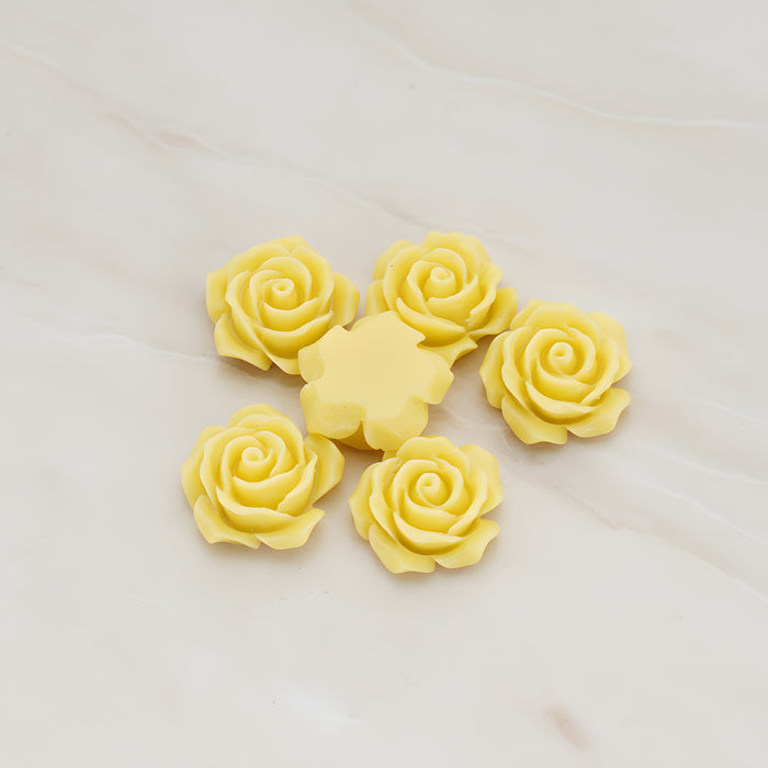 Angelique Rose Flower Flat Back Cabochon, 4 Pc (CB.157-02)