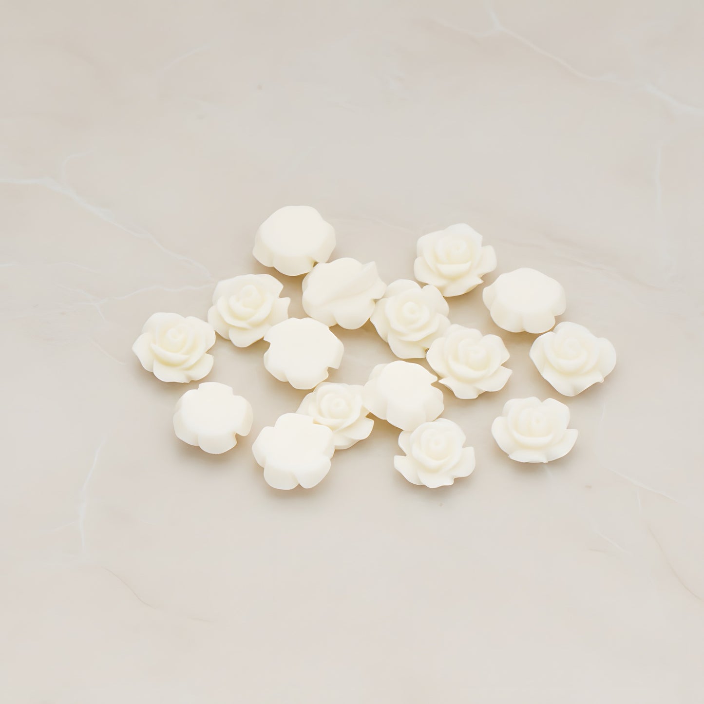 Angelique Rose Flower Flat Back Cabochon, 8 Pc (CB.157-04)