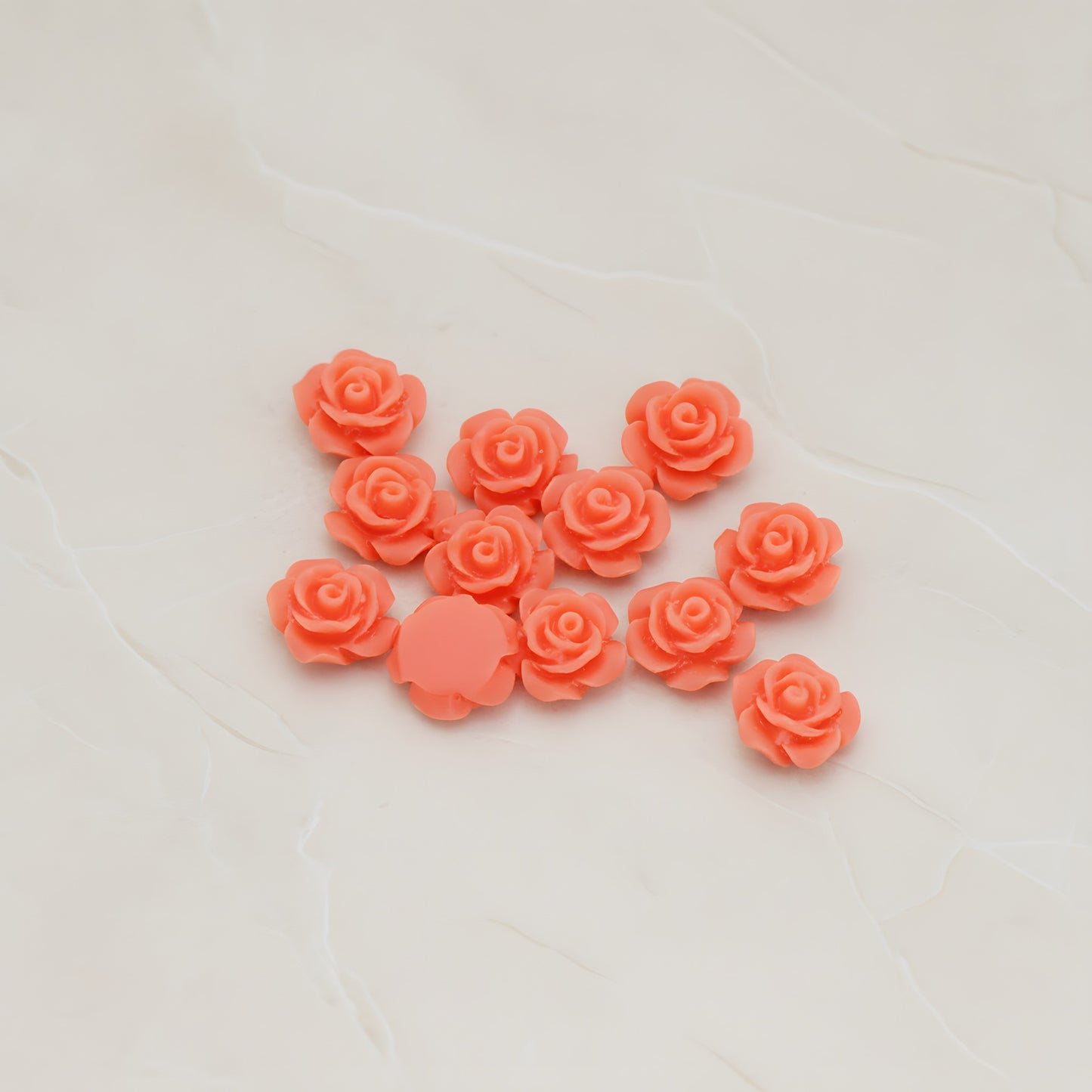 Angelique Rose Flower Flat Back Cabochon, 8 Pc (CB.157-04)