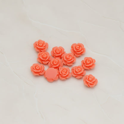 Angelique Rose Flower Flat Back Cabochon, 8 Pc (CB.157-04)
