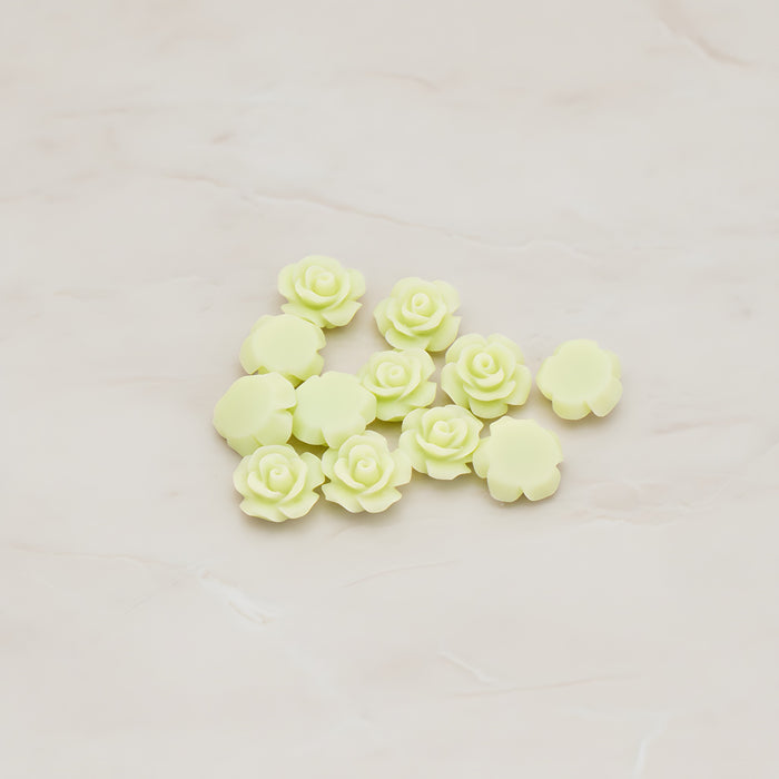 Angelique Rose Flower Flat Back Cabochon, 8 Pc (CB.157-04)