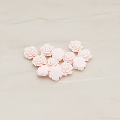 Angelique Rose Flower Flat Back Cabochon, 8 Pc (CB.157-04)