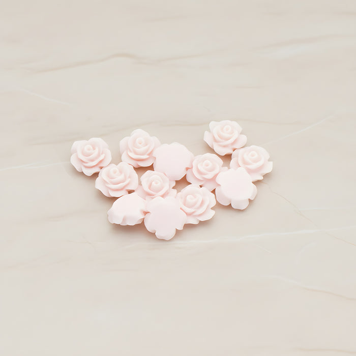 Angelique Rose Flower Flat Back Cabochon, 8 Pc (CB.157-04)