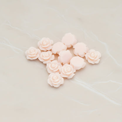Angelique Rose Flower Flat Back Cabochon, 8 Pc (CB.157-04)