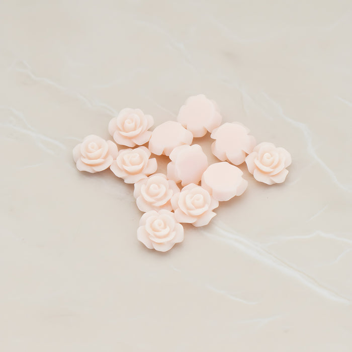 Angelique Rose Flower Flat Back Cabochon, 8 Pc (CB.157-04)