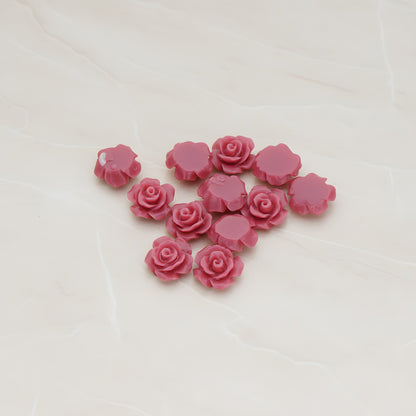 Angelique Rose Flower Flat Back Cabochon, 8 Pc (CB.157-04)